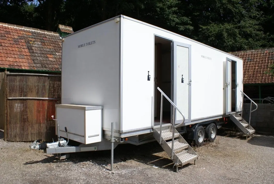 Luxury restroom trailer rental